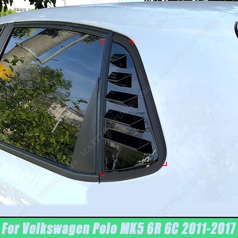 Auto Lunotto Posteriore Pellicola Oscurante Persiane Persiane Ombra Adesivi Copertura Accessori Per Volkswagen Polo Mk5 6R 6C 2011-2017 Tuning