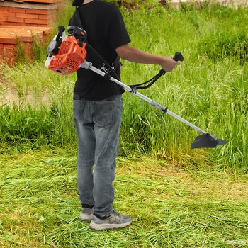 42.7cc Gas Weed Wacker, 2-stroke Gasoline Engine Weed Trimmer, Gas Brush Cutter, Multifunction Garden Trimmer and Brush Cutter 1