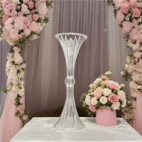 10pcs 45cm high new acrylic transparent trumpet wedding vase table decoration 1
