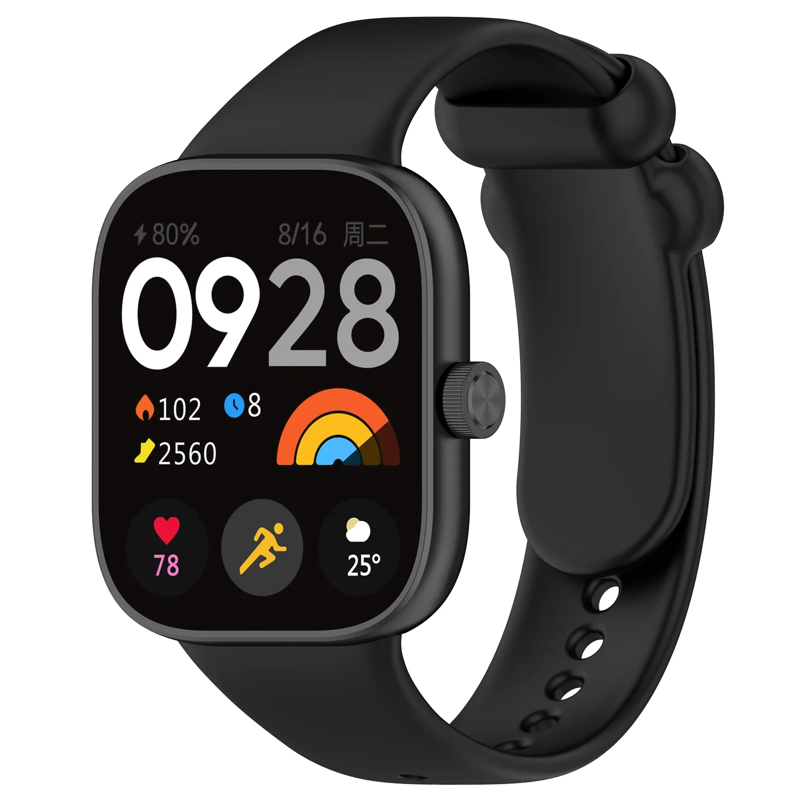 Silicone Strap and Case Set for Smartwatch Bracelet Replacement