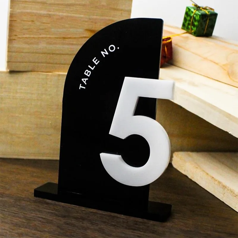Modern Half Arch Table Numbers 3D Table Numbers Acrylic Number Sign Wedding Decor Wedding Stationery Reception Decor wedding table numbers