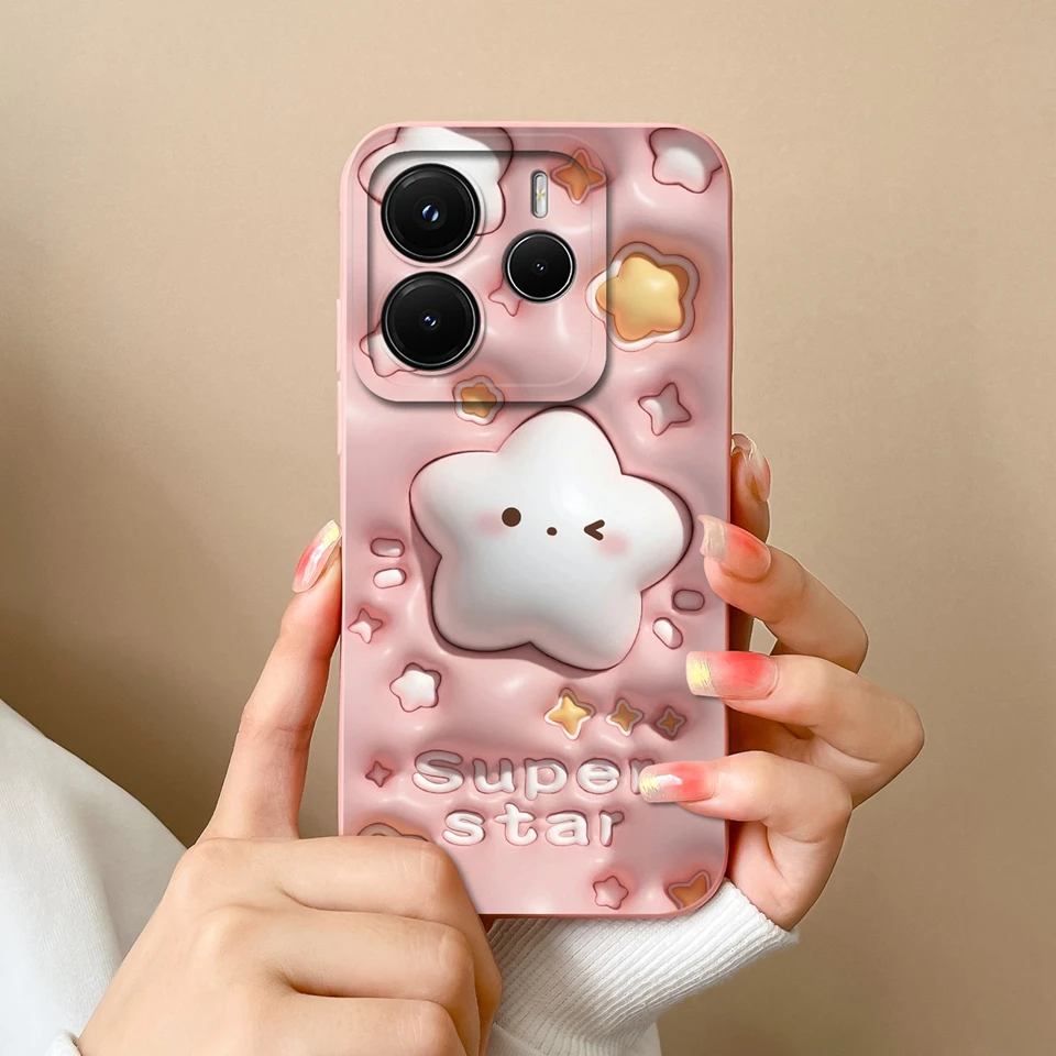 Beautiful Flower Star Shockproof Non-Slip Phone Case