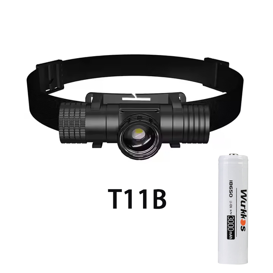 T11B Headlamp 800 Lumens Sensor LED Headlight Adjustable Head Flashlight IP66 Waterproof Rechargeable Torch for Hiking Camping