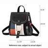PU Leather Plaid Backpack Splicing Backpack for Women Multi-Function Knapsack Teenager School Bag Leisure Lock Backpack 6