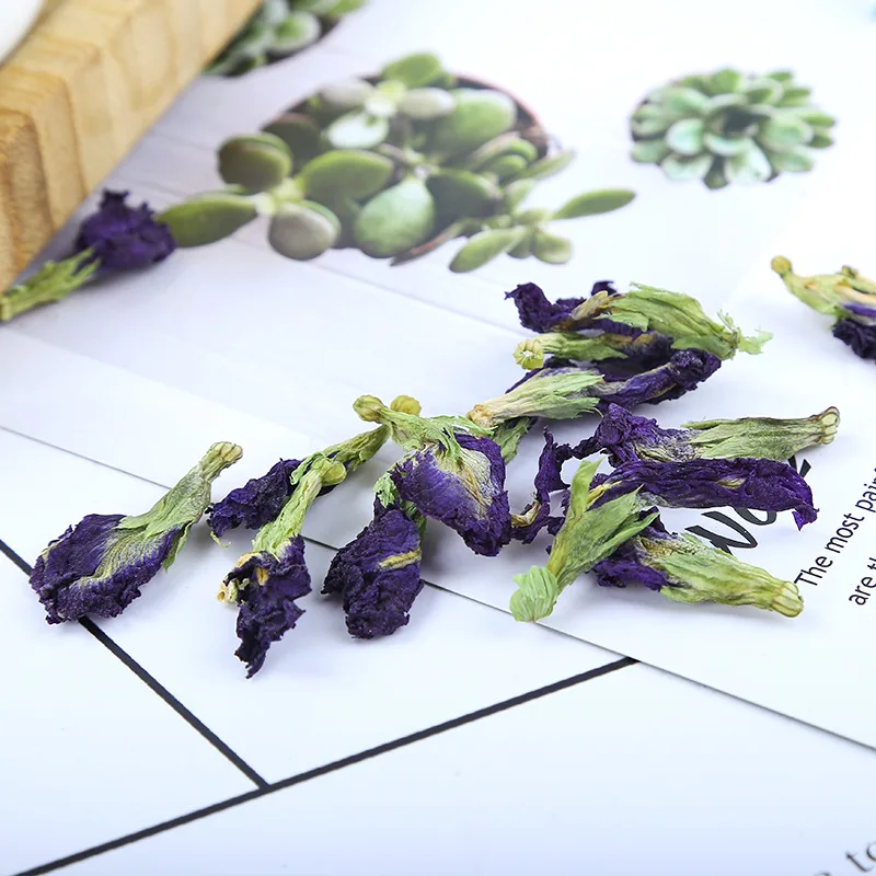 Natural Butterfly Orchid Dried Flower Blue Butterfly Pea Flower For Beauty Soap Wedding Candle Perfume Making