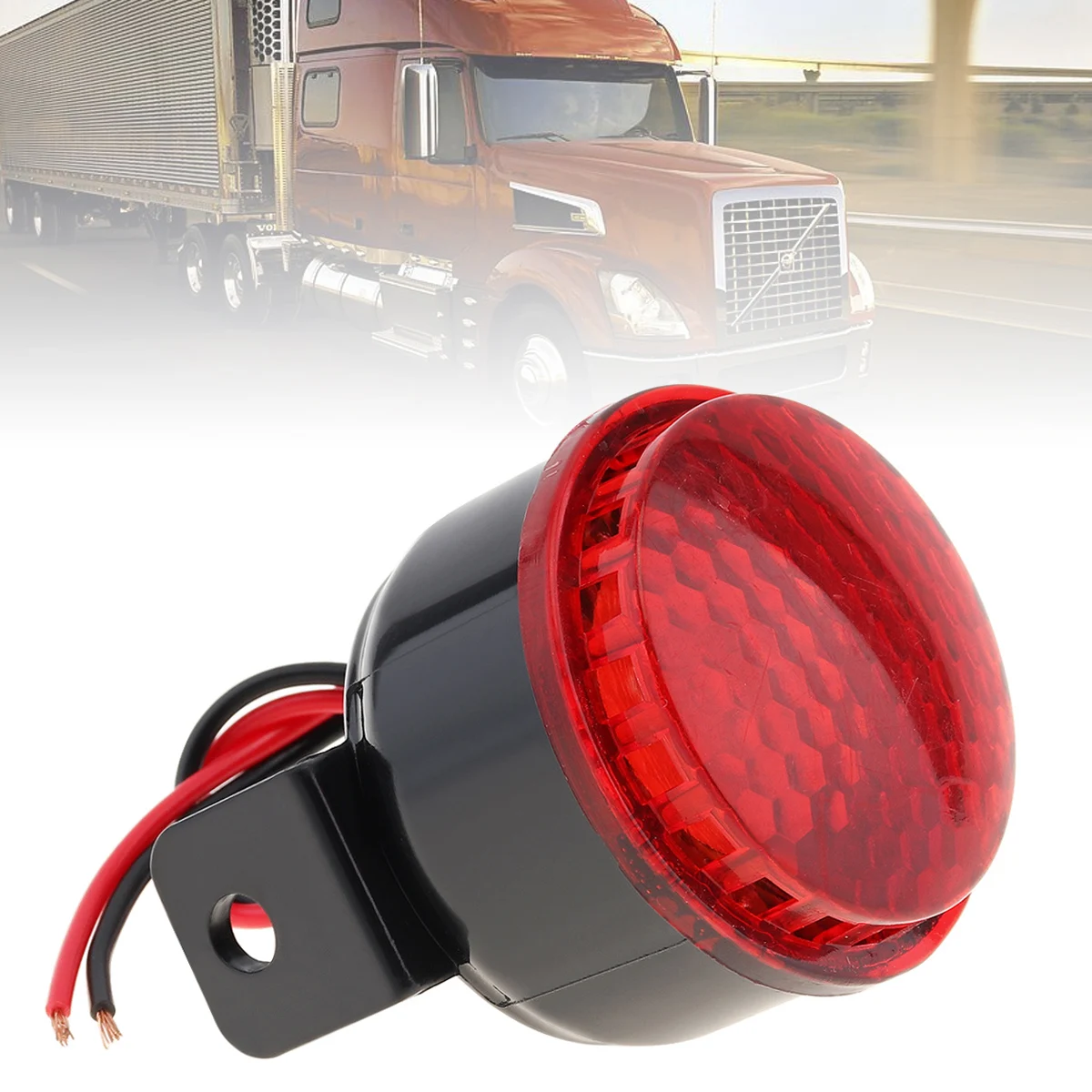 12V Reversing Signal Horn Powerful Buzzer Siren with Light Alarm Speaker Claxon Police Siren for Car Corneta