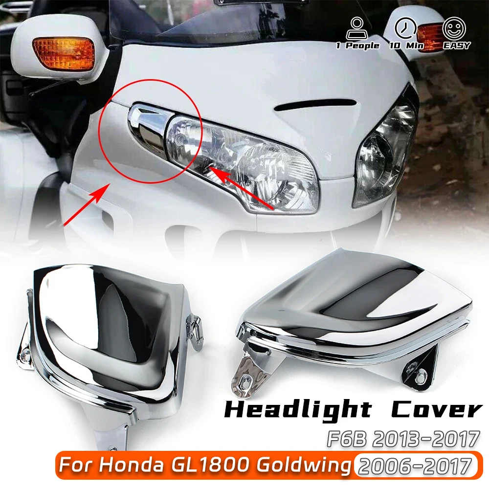 

Хромированная накладка на переднюю фару мотоцикла для Honda Goldwing GL 1800 GL1800 2001-2009 2010 2011 аксессуары