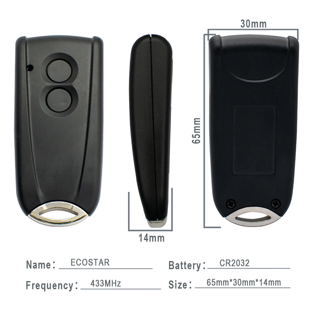 1/3/5/10/20 Stuks Hormann Ecostar Rse2 Rsc2 Garage Deur Afstandsbediening 433Mhz Rolling Code Handheld Zender Sleutelhanger