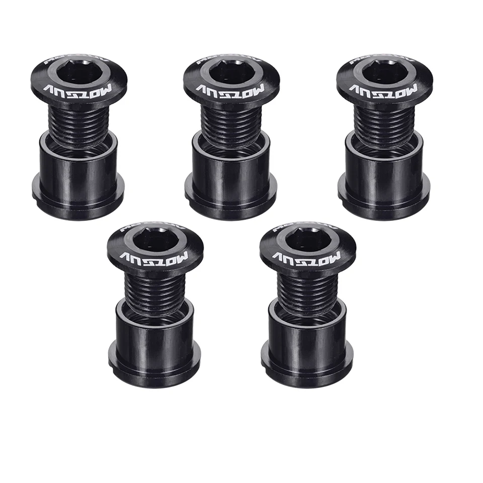 Bicycle chainring bolt MOTSUV 4pc/5pc Bike Chainring Bolts Road MTB Plate Screws Single/double Crankset Bolts 4.9/6.4mm Chainwheel Screw Crank Part