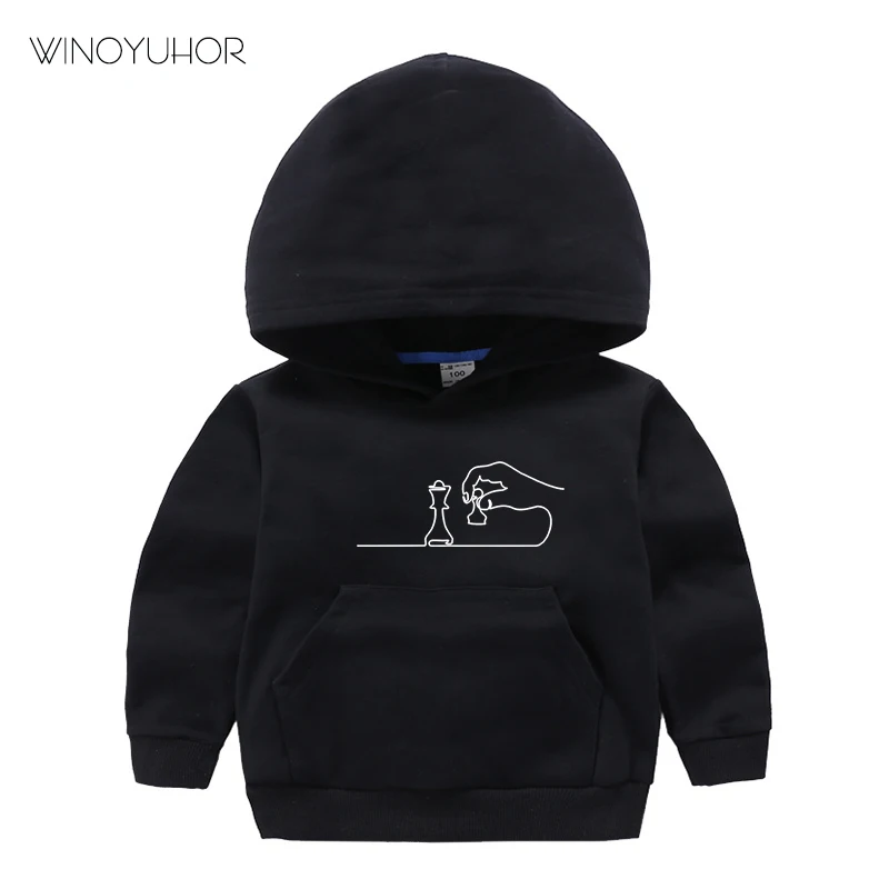 

Playing Chess Heartbeat Hoodies Boys Kids Autumn Winter Casual Sweatshirt Baby Girls Funny Game Pullovers Children Clothing
