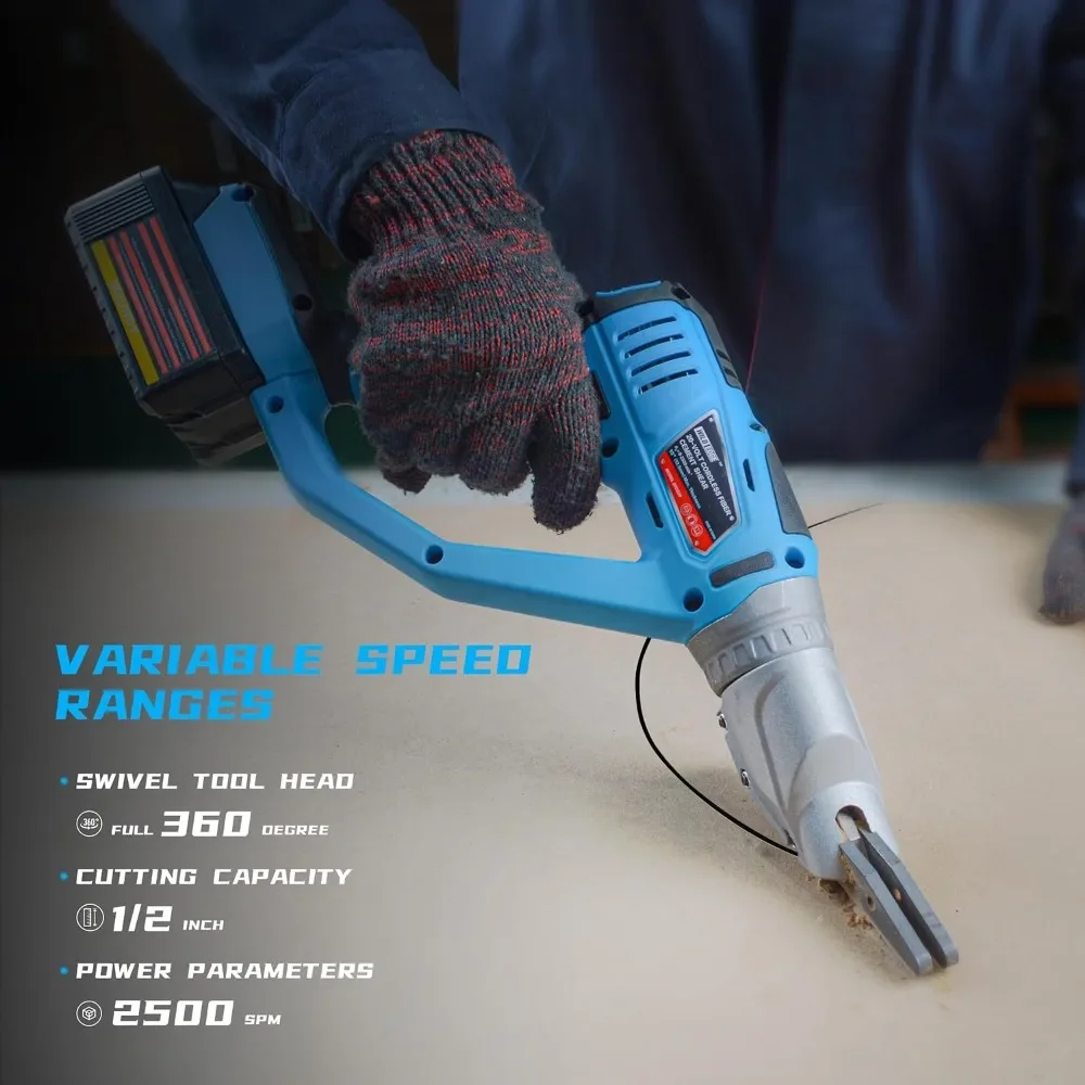 Wild Edge Cordless Cement Board Cutter, 20V Max Battery Powered Hardie Board Cutter Fiber Cement, Tile Board, Backerboard