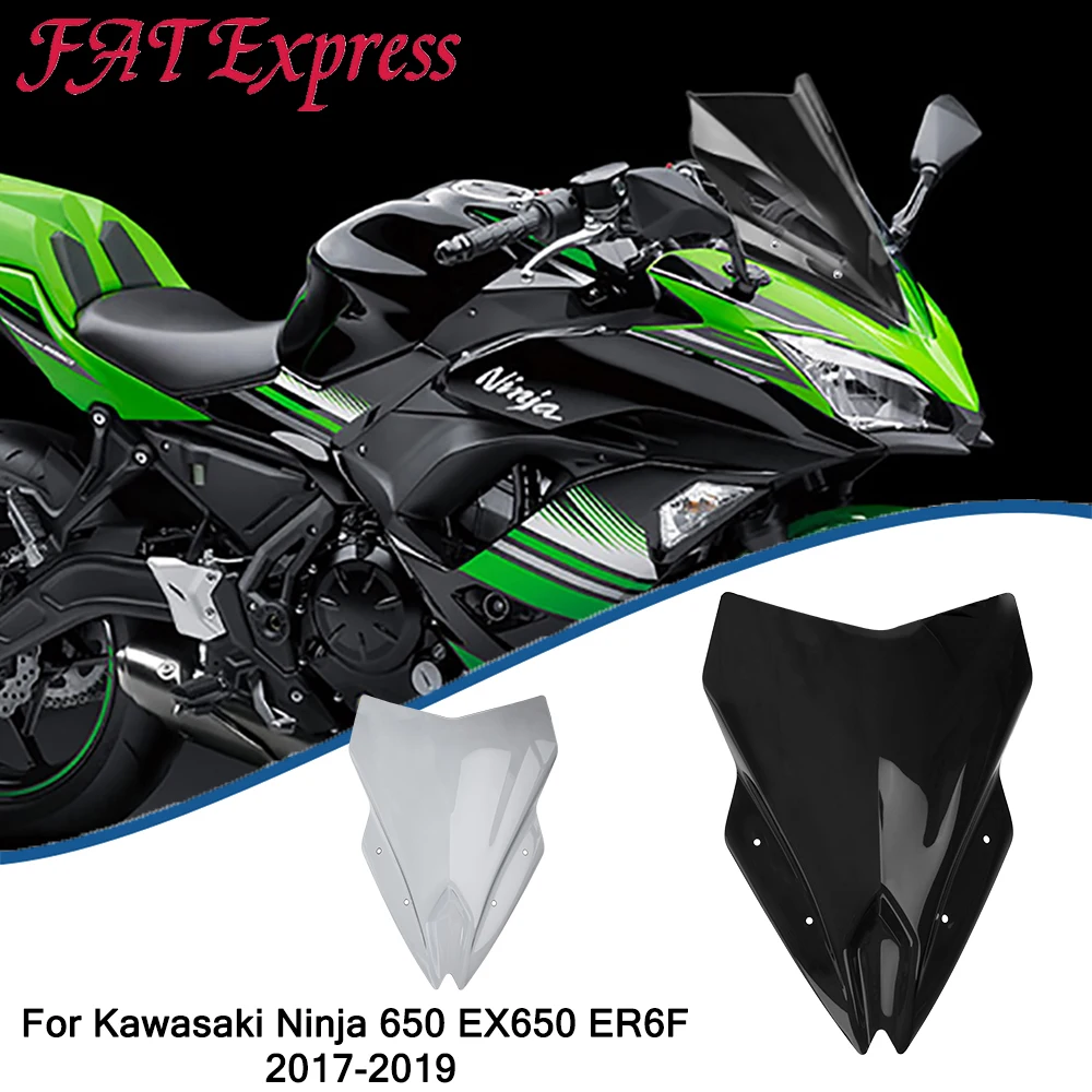 Double Bubble Windshield For Ninja 650/ER6F (2017-2019) - 7 Color Options