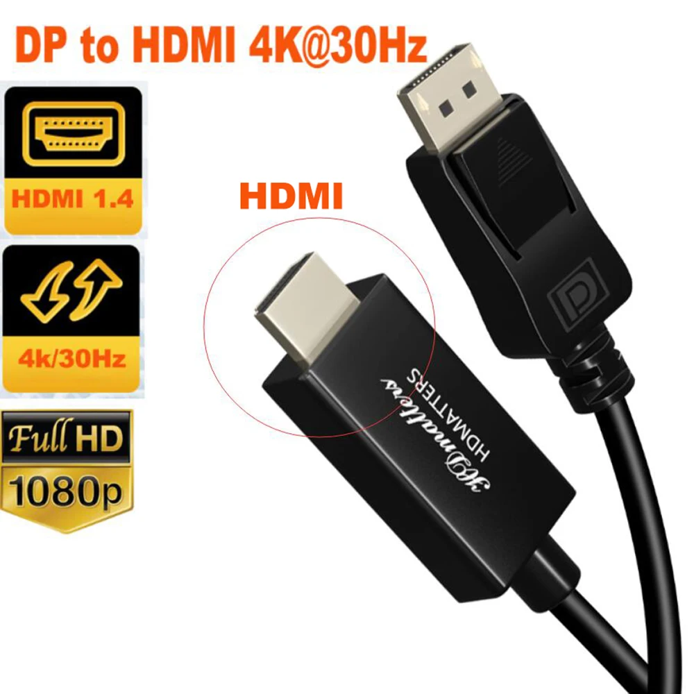 Adapter HDMI to DisplayPort - 4K 30Hz - HDMI & DVI Display