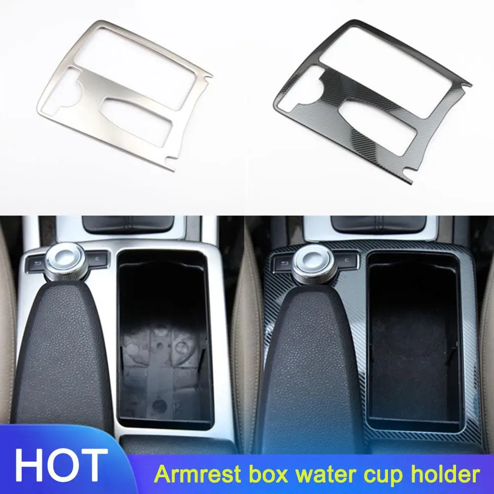 

Car Center Console Armrest Box Water Cup Holder Decorative Panel Frame for Benz C‑Class W204 2007 to 2014 Car Interior Acce V4W1