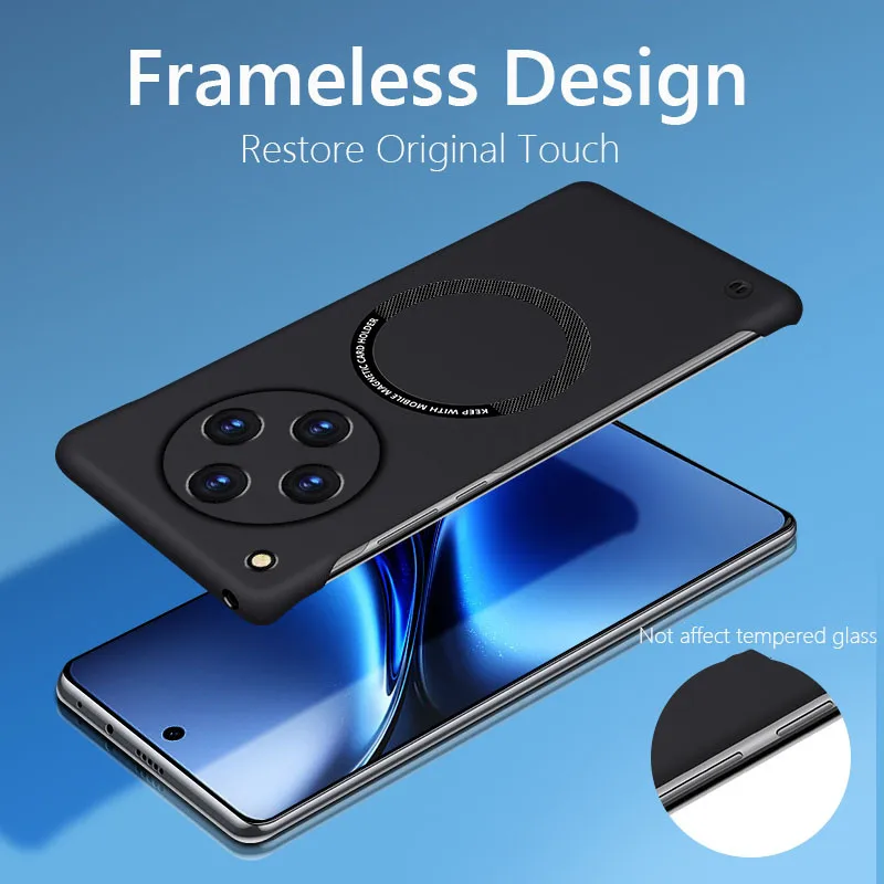 Frameless Magnetic Slim Wireless Charging Case - Hard Back Cover