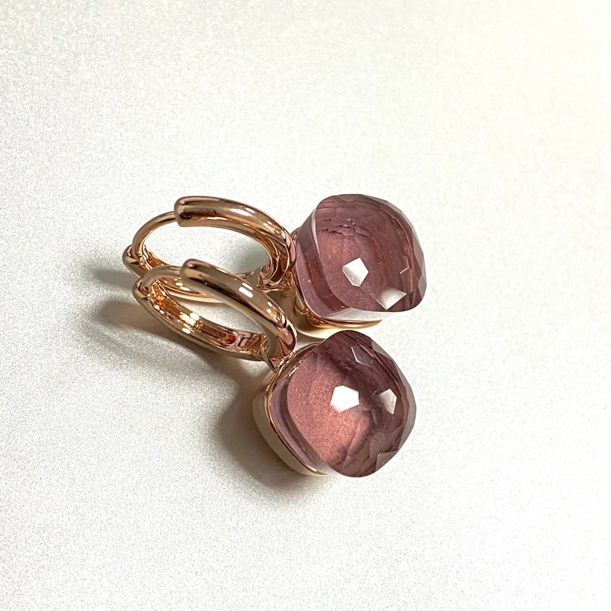 Sc137052ac57b425bb78cc5bb889912b0y Classic Earrings For Women Amethyst Crystal Earrings Copper With Gold Plated Square Candy Colors Earrings Fashion Jewelry Mallzona