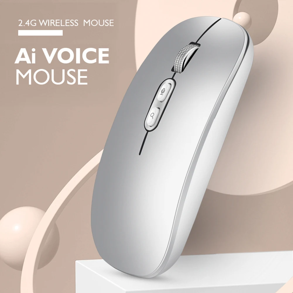 wireless mouse AI Smart Voice Wireless Mouse Set 1600dpi Optical Mice Household 2.4GHz Ultra-thin Computer Computer Accessories wired computer mouse