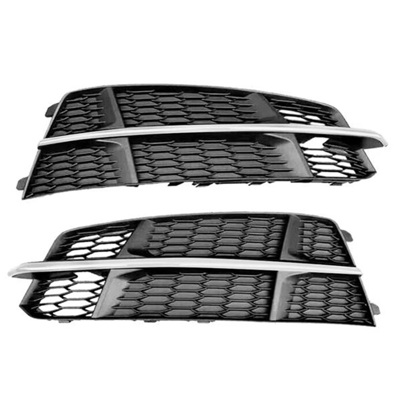 

4G0807681AN 4G0807682AN Front Bumper Fog Lamp Cover Fog Lamp Bezel Front Bar Grille Car For A6 C7 S-Line S6 15-18