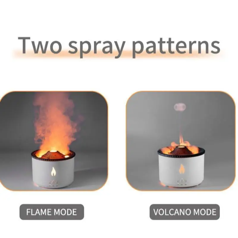Portable  Diffuser, 1 Piece 360ML Air Humidifier with Cute Smoke Ring Night Light Lamp, Desktop Fragrance Diffuser, Essential 3