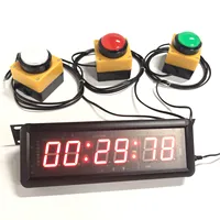 1.5" 29cm LED Countdown Stopwatch Clock with 6cm Button Remote Control, Line Button Reset to School Ninja Unicycle Race Timer 1