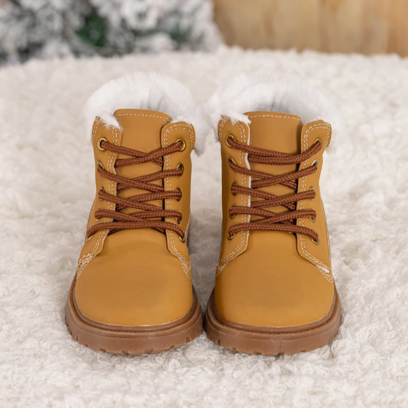 Warm Cotton Ankle Boots for Kids Winter School