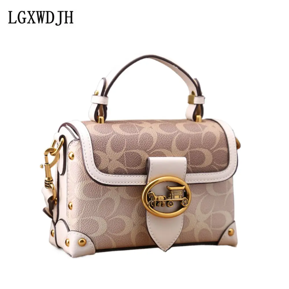 Medium Soft Stylish Women's Handbag Blocked Foreign Trade Square Crossbody Bag Versatile Brand Shoulder Bag shoulder bag,leather handbag