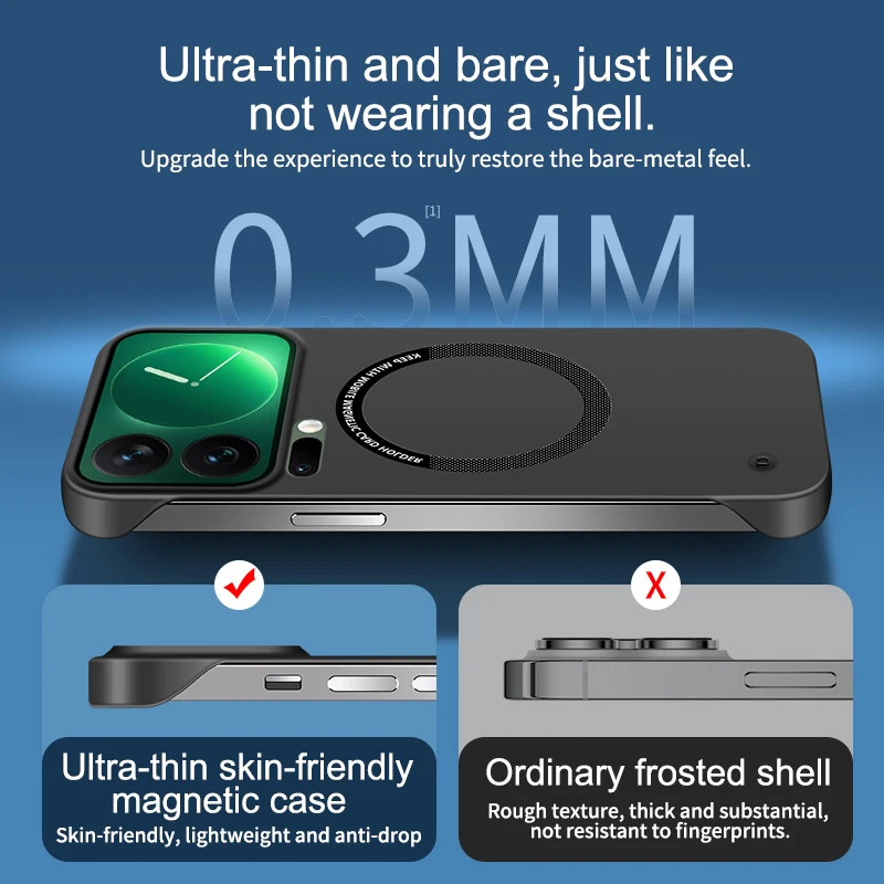 Luxury Frameless Magnetic Holder Lightweight Phone Case