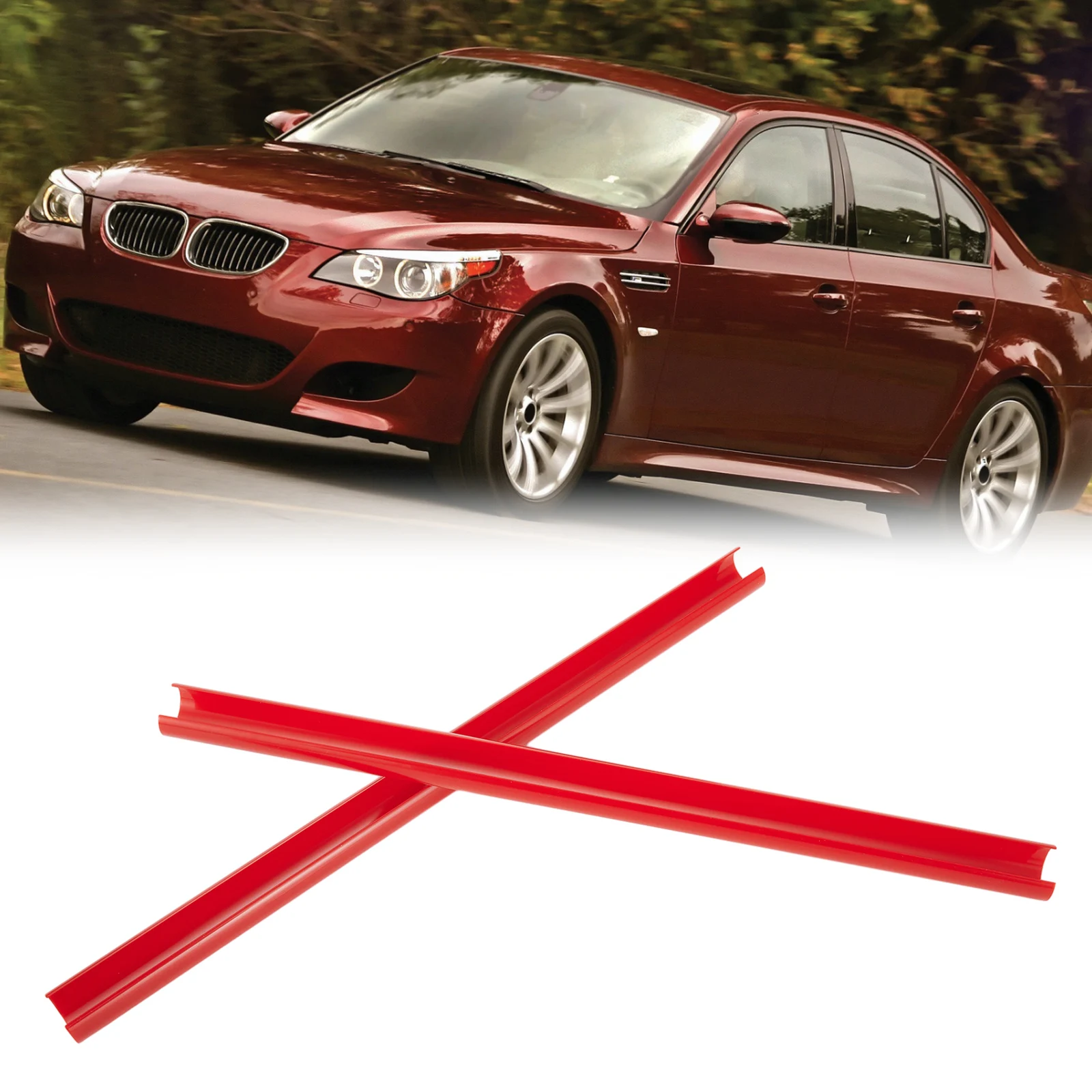 

Grill Bar V Brace For BMW E60 1 2 3 4 Series Front Grille Trim Strips Cover Red Exterior Accessories Car Stickers