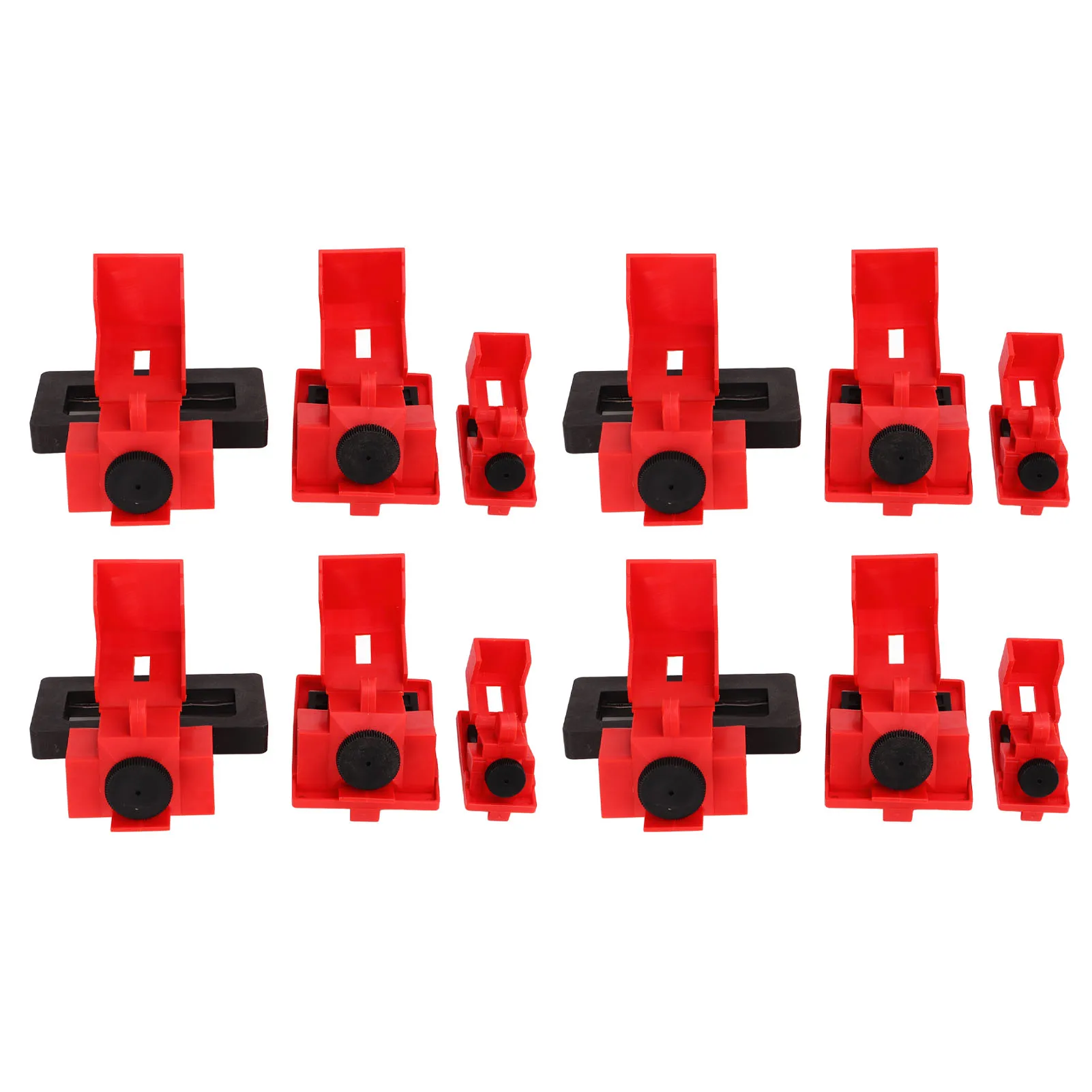 12 Pcs Single Pole Breaker Lock Out Device Nylon Breaker Clamp On Lockout Tagout Kit
