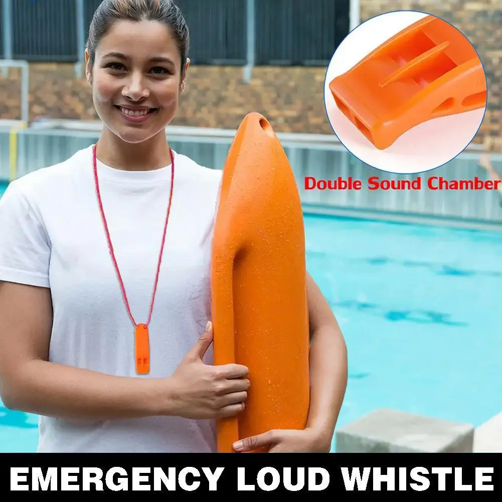 

2-Frequency Outdoor Survival Whistle Portable High Decibel Whistles Steel Multi-function Stainless Life-Saving Emergency S6J6