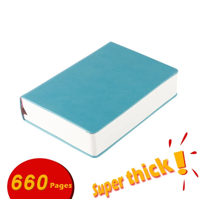  Thick Sketchbook 660 Pages Notebook Soft Faux Leather Cover  Journal 80GSM Paper Notepad Drawing Book Memo Writing Sketch Pad Diary  Notebook : Everything Else