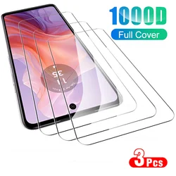 3PCS Tempered Glass Screen Protector with Anti-Scratch Films for Motorola E14 (Clear)