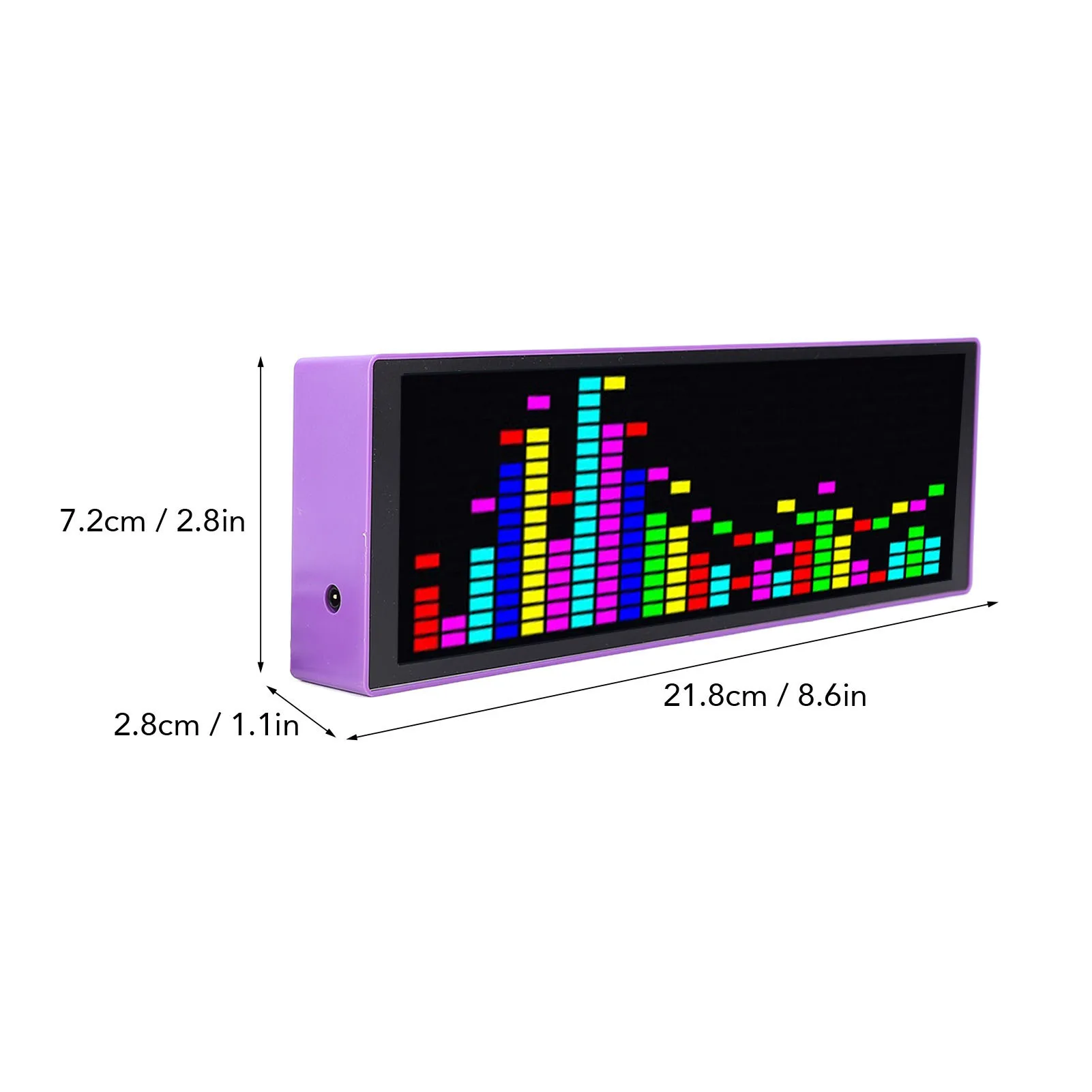 LED 음악 스펙트럼 디스플레이 16x24RGB 스펙트럼 분석기 12가지 다이나믹 7색 효과 리듬 LED 픽업 주변 조명
