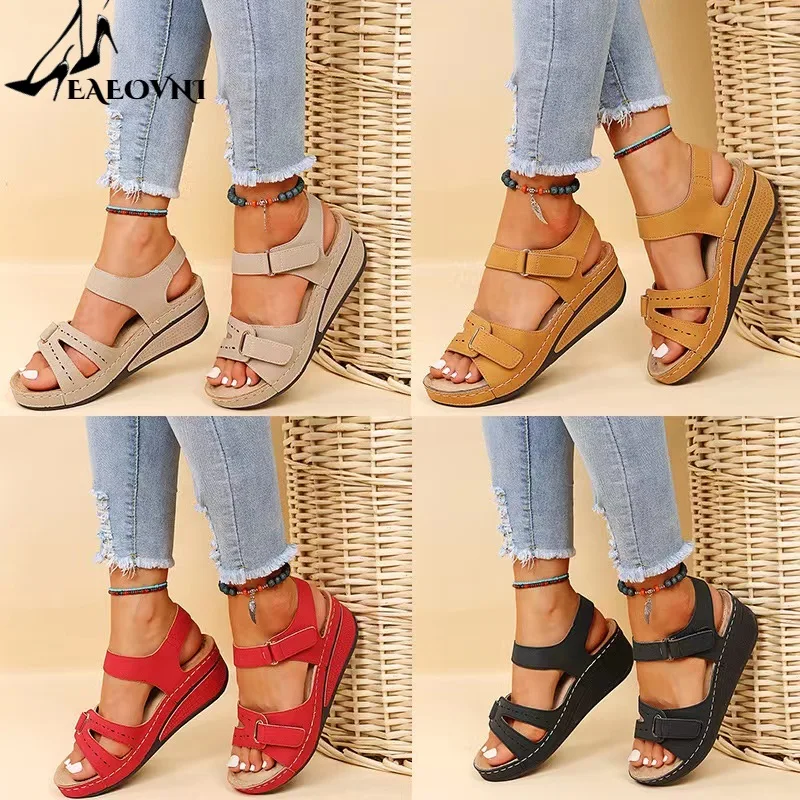 

2024 New Sandals Shoes Women Soft Women's Sandals Slip on Open Toe Walking Shoes Slipper Party Footwear Female Zapatillas