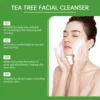 Tea Tree Facial Cleanser Acne Treatment Blackhead Removal Shrink Pore Exfoliating Cleaning Moisturize Oil Control Face Wash Gel 6