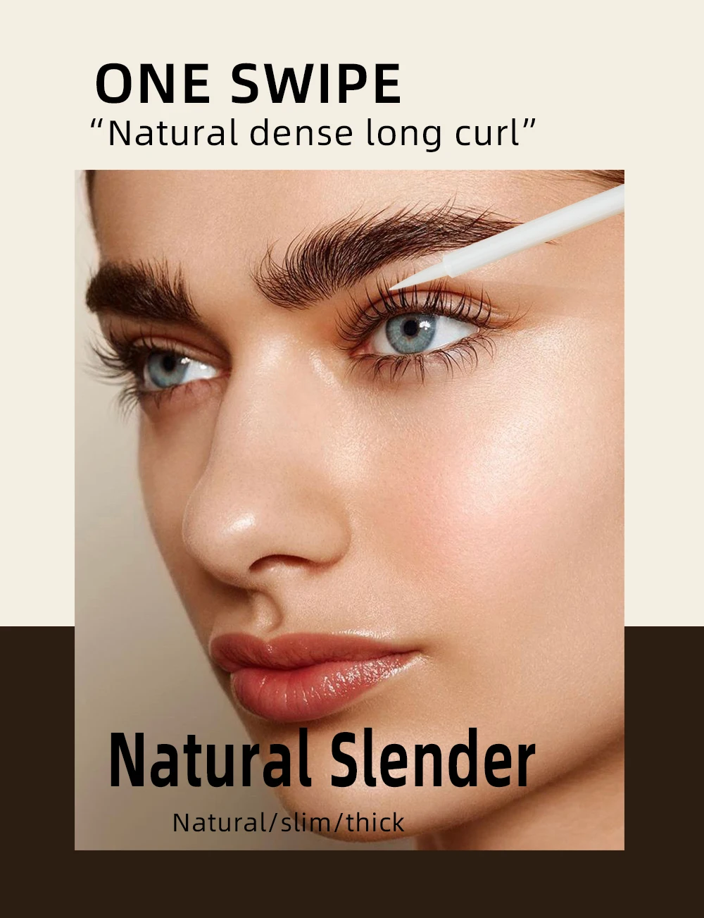 QIBEST Wimpernwachstumsserum Wimpernverstärker Vitamin E Behandlung Wimpernlifting Nährendes Wimpernserum Verlängerndes Make-up Mascara – Detail 2