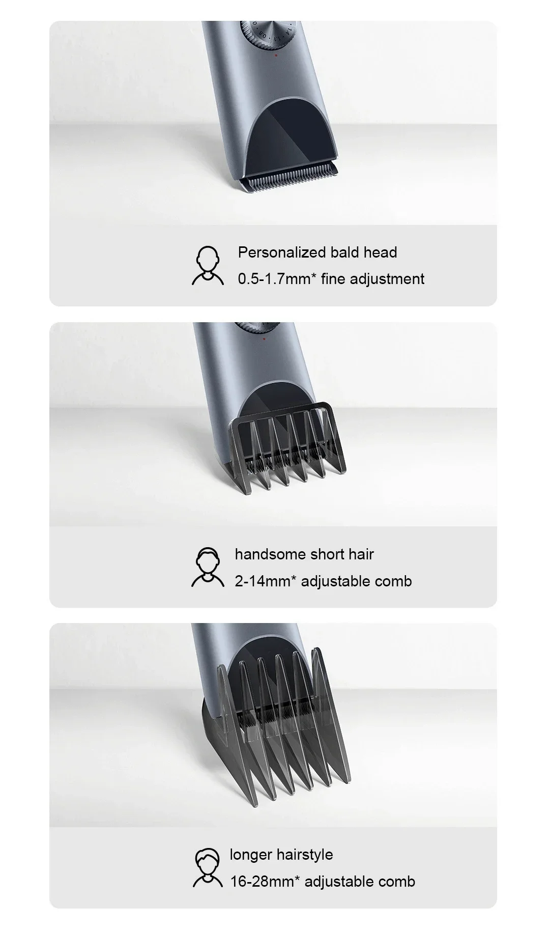 XIAOMI Mijia Electric Clipper Mens Professional Cutting hine Home Use Cordless Rechargeable Barber Hair Trimmer_voghion.com