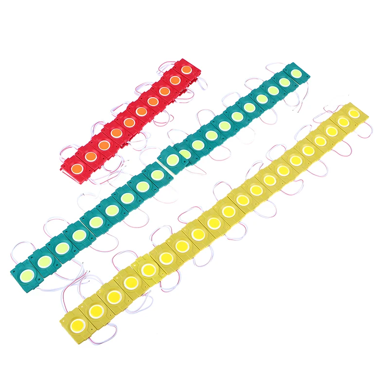 Módulo Led de 20 piezas, Mini luz Led Cob de 12V, Panel publicitario impermeable, señal Digital, blanco cálido, rojo, verde, azul, amarillo