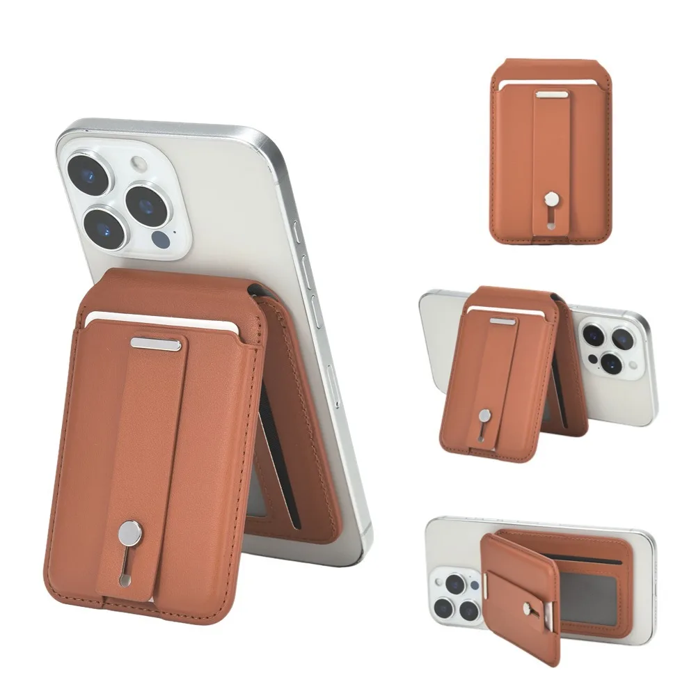 Premium Magnetic Leather Wallet with Anti-Lost Tracking and Kickstand Functionality