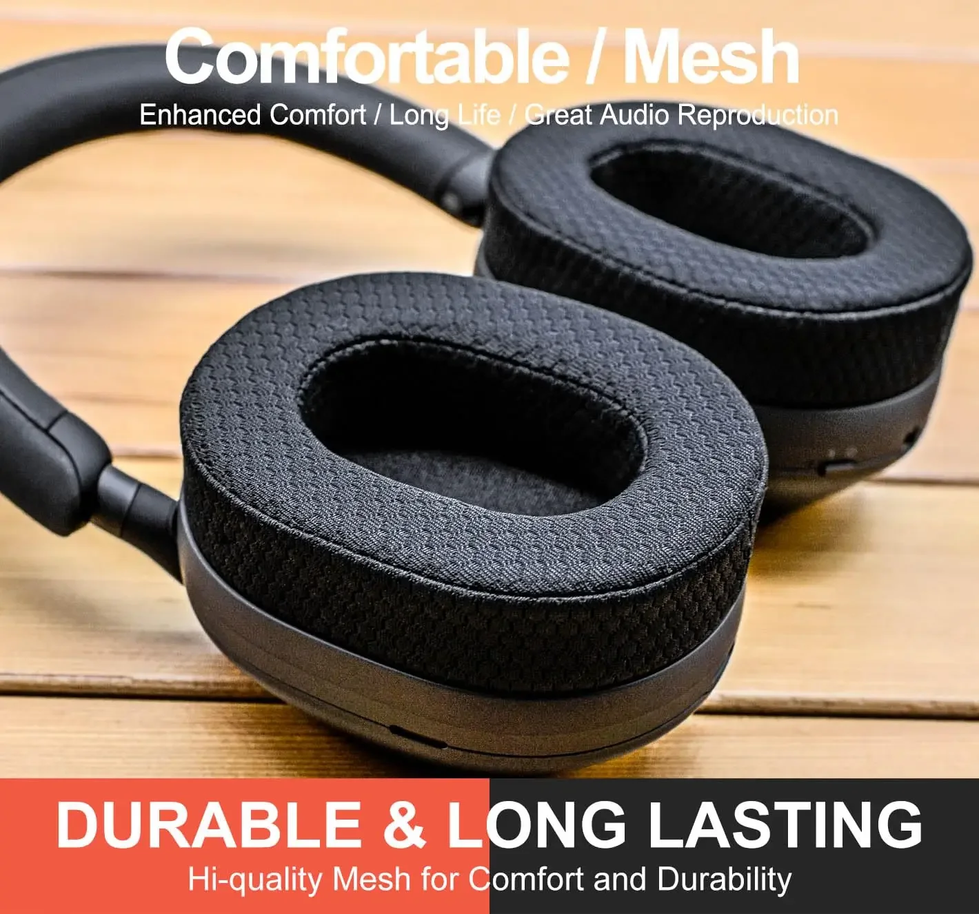 Atmungsaktive Ersatz-Ohrpolster aus Mesh, geeignet für Sony WH-1000XM5 Kopfhörer mit geräuschisolierendem Memory-Schaum.