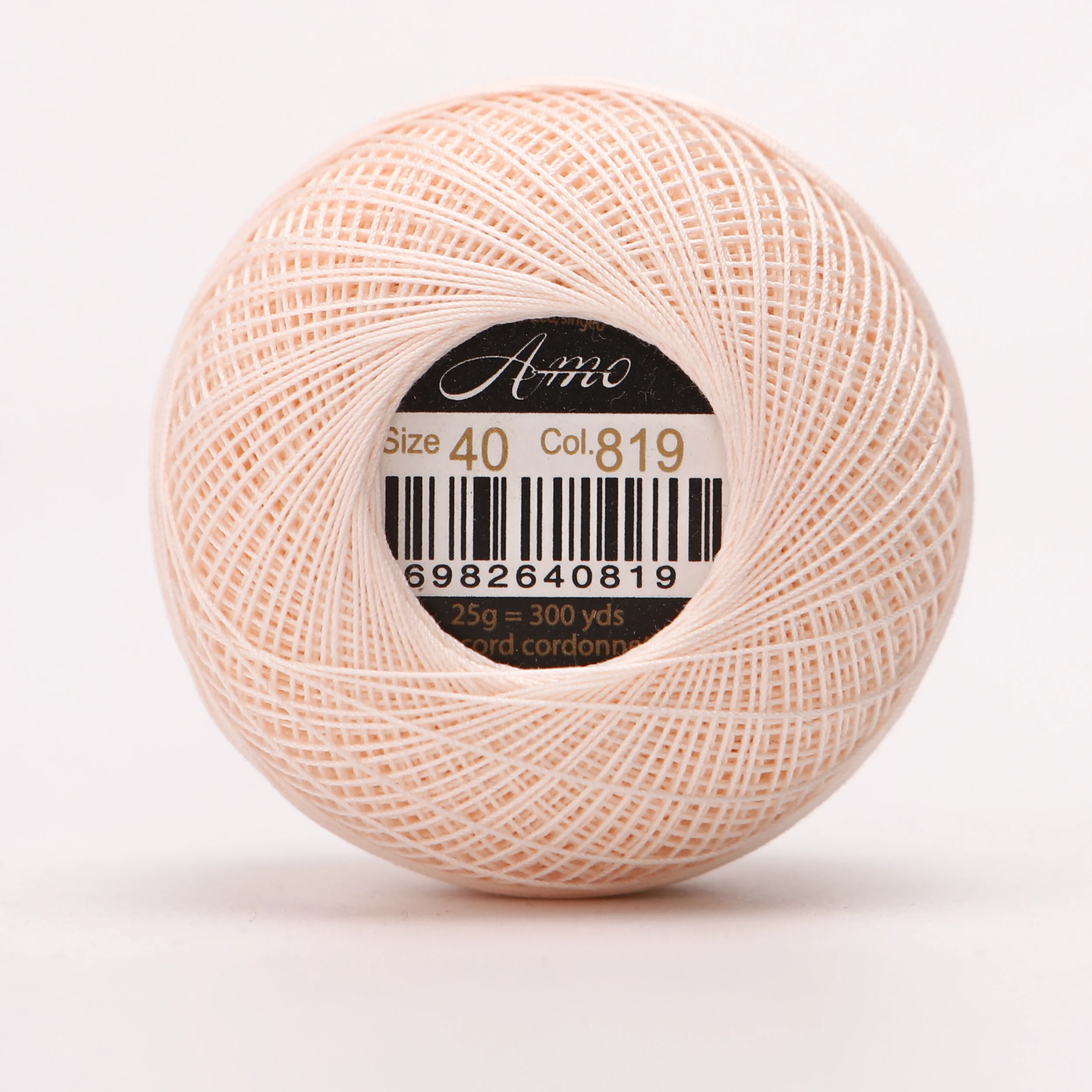 Premium 40-Size Double Mercerized Egyptian Cotton Crochet Thread – Perfect for Tatting Projects, 25g Ball, 300 Yards, Available in 56 Vibrant Colors