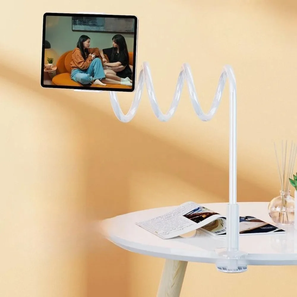 Thickened Flexible Arm Goose Neck Tablet Stand,1pc Tablet and Phone Holder,Suitable for Bed, Bedside, Desk, Bed Headboard, Table