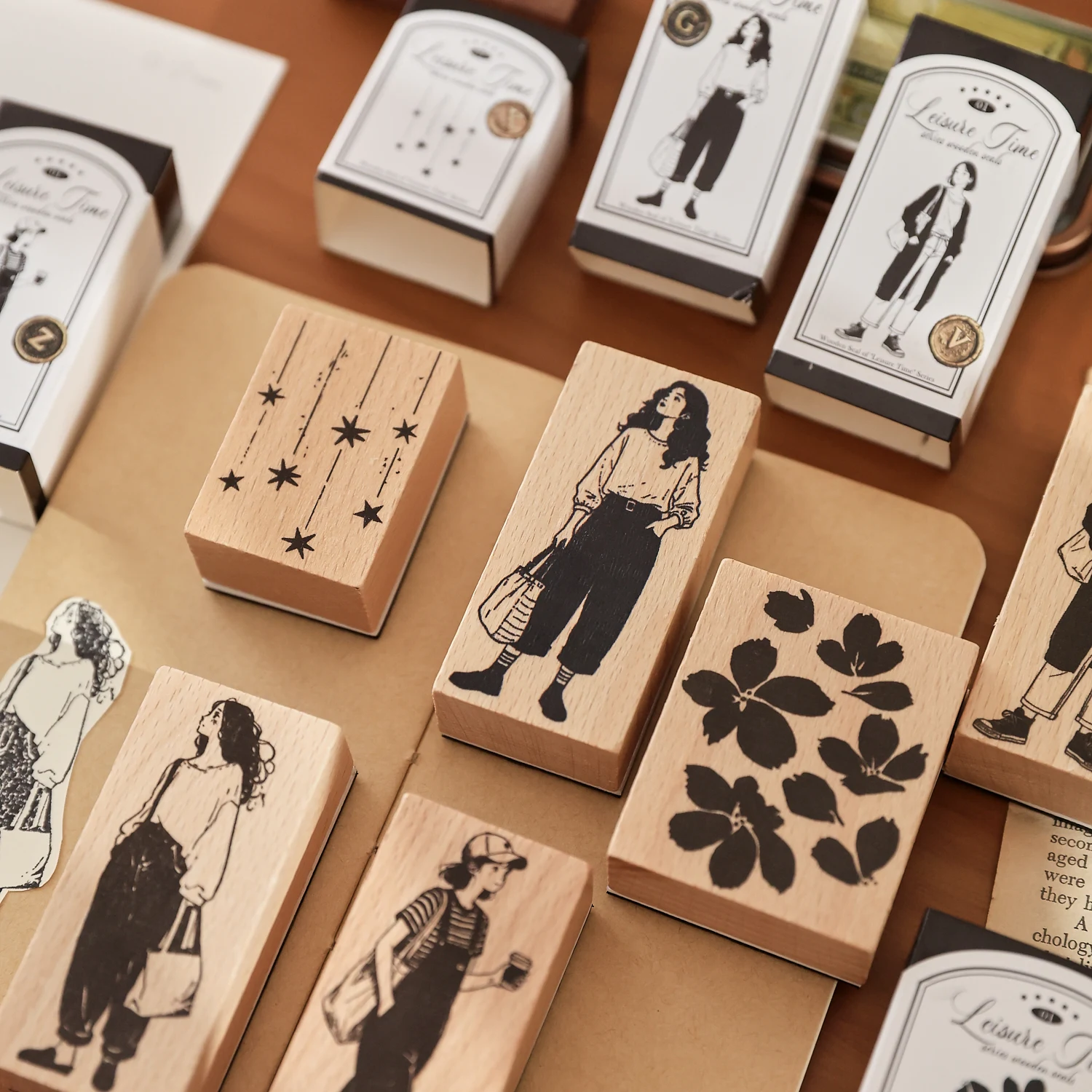 Vintage Plants Wood Stamp 6