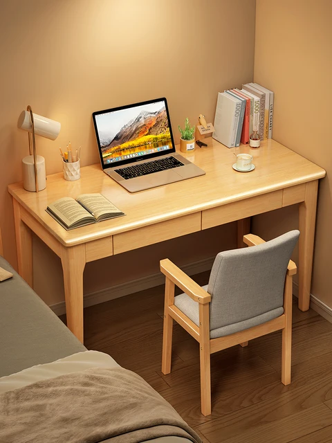 80-120cm Solid wood desk home Furniture simple office desk computer desk bedroom living room student study table writing desk