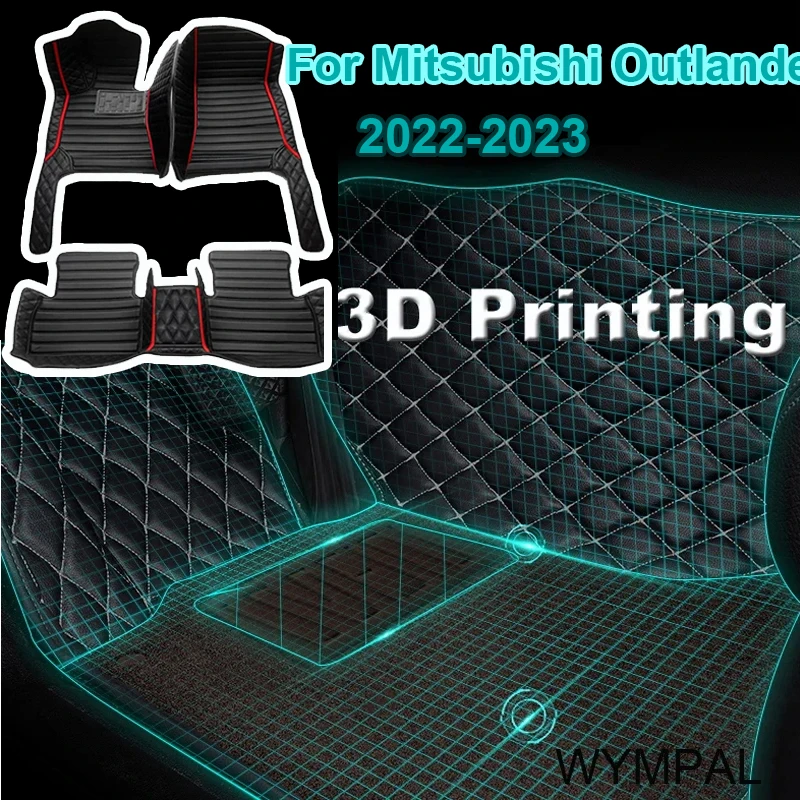 

Hybrid Vehicle Car Mats For Mitsubishi Outlander PHEV GN 2022~2023 5seat Leather Pad Car Floor Mats Tapis De Sol Car Accessories