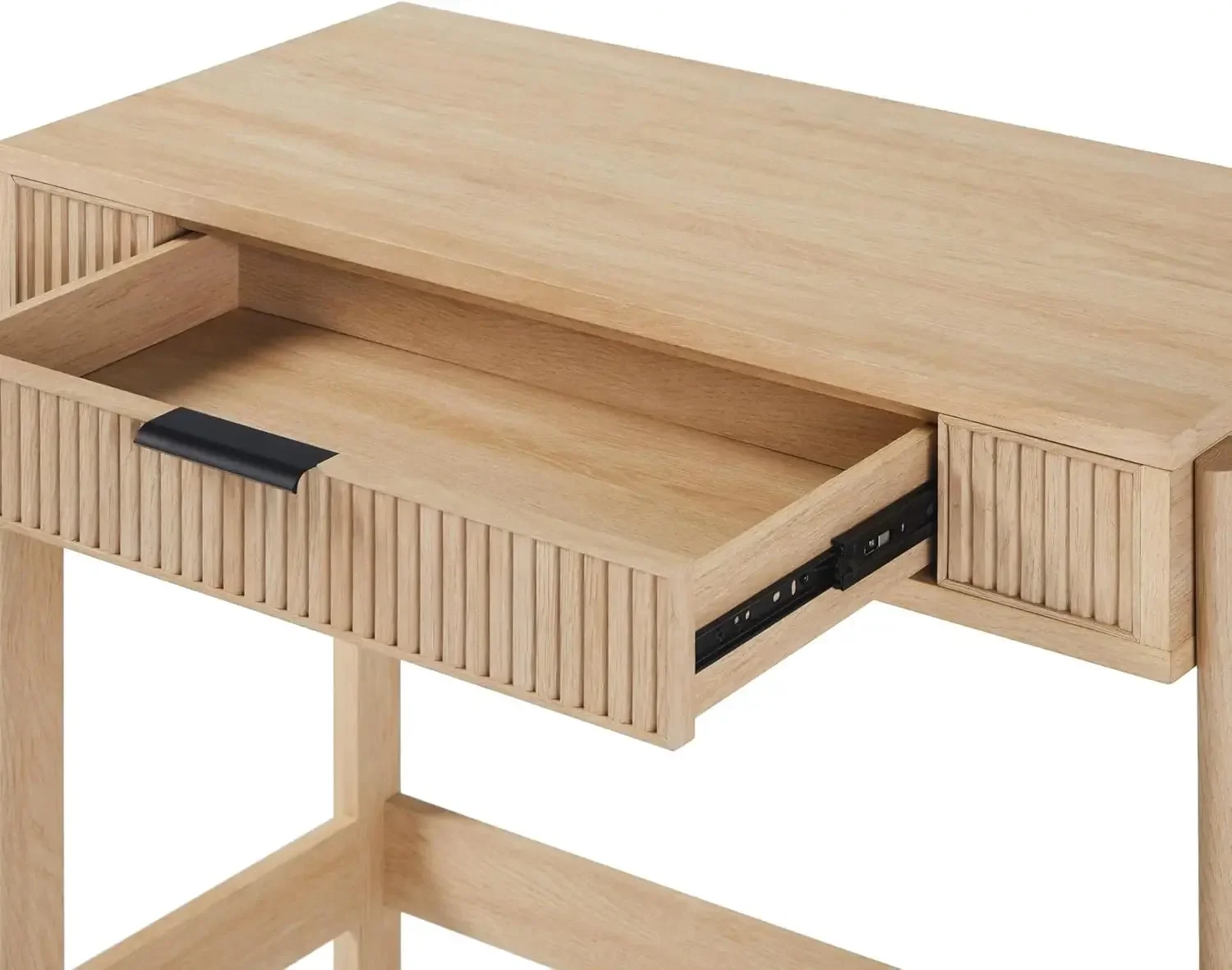 Office Writing and Computer Desk Spacious Desktop, Complementary in Living Spaces, 38 Inch, Reeded Lift-Top Coastal Oak 5