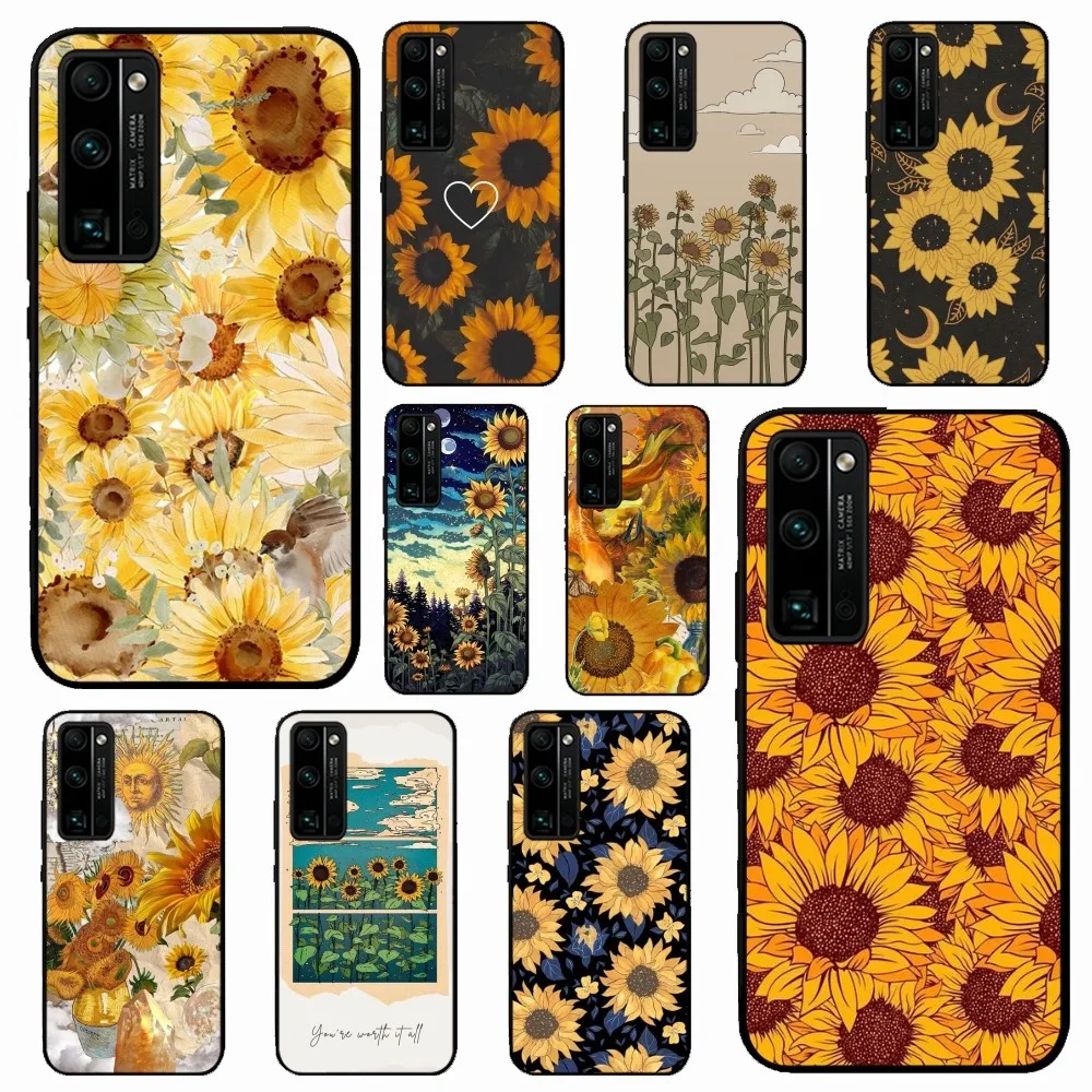 Чехол с подсолнухами для Huawei Honor 10 lite 9 20 7A pro 9X pro 30 pro 50 pro 60 pro 70 pro plus