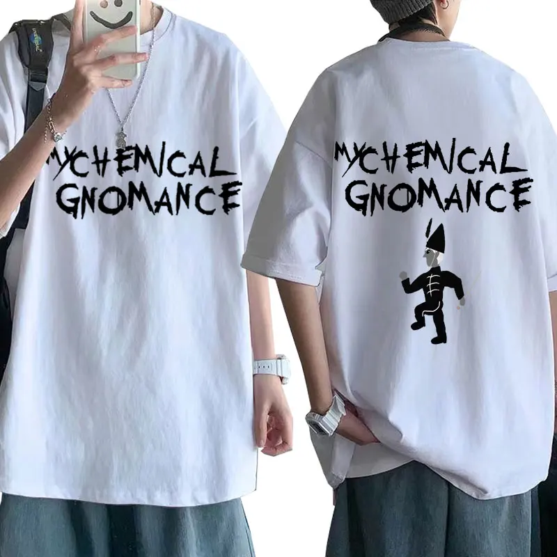 

Футболка My Chemical Gnomance с музыкой рок-группы, мужская и женская футболка в стиле Харадзюку, в стиле хип-хоп, модная Готическая футболка большого размера с коротким рукавом