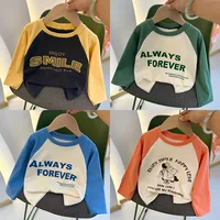 Spring Children's T-shirt Boys Girls Long Sleeve Base Coat Leisure Wear Boys Girls Tops Kids Clothes Children T-shirt 1