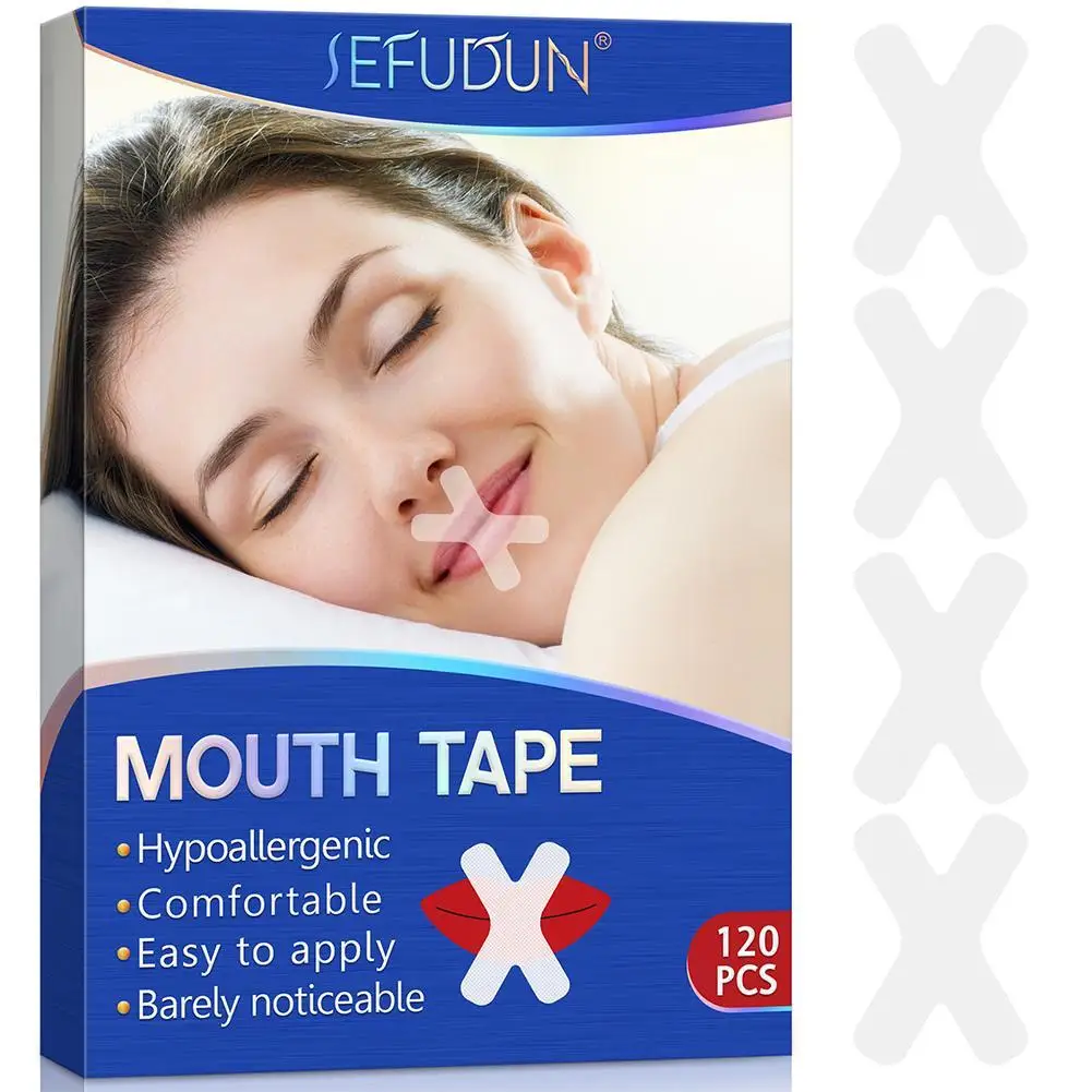 

120Pcs Sleep Strip Mouth Tape For Snoring For Better Nose Breathing Improved Nighttime Sleeping Less Mouth Breath